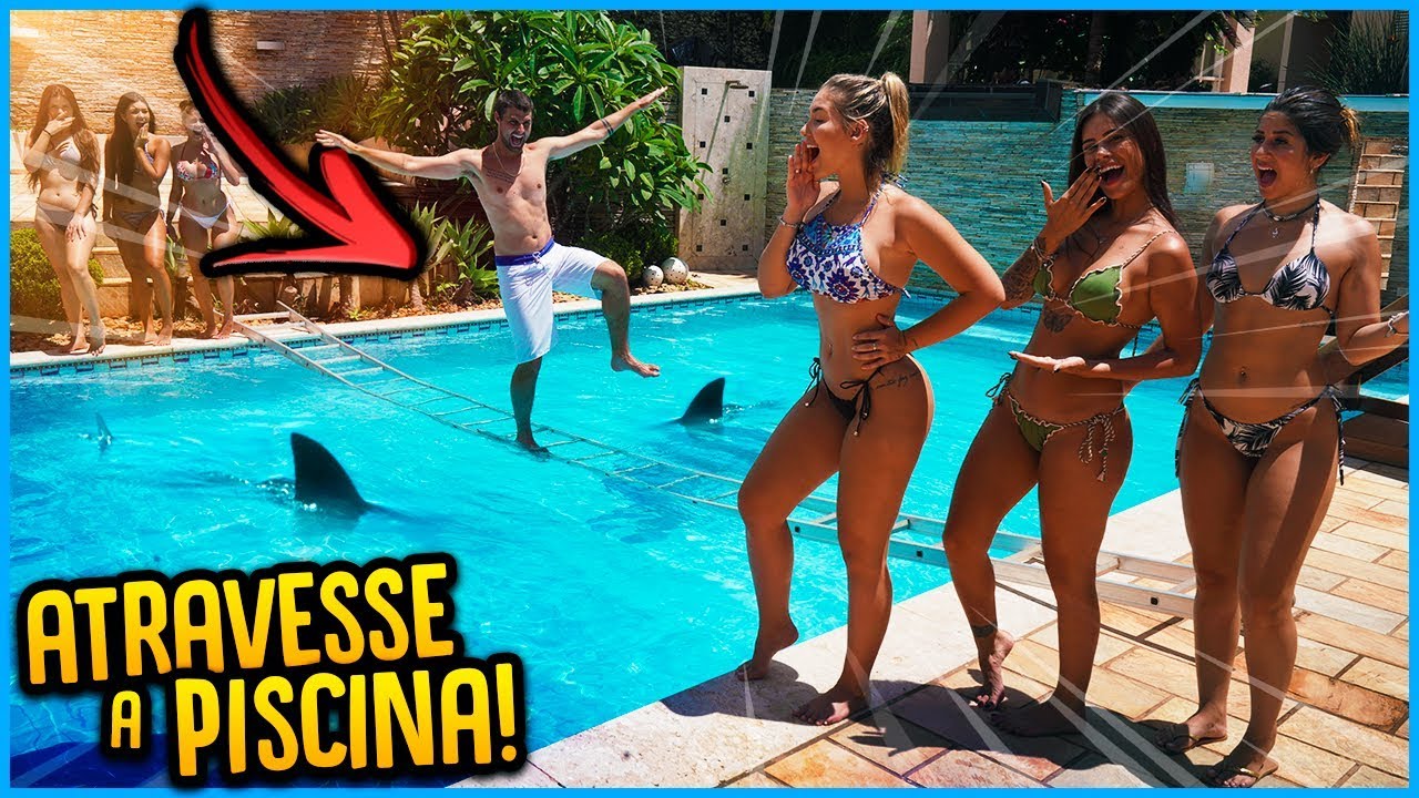 5 VS 5: TRAVESSIA MAIS PERIGOSA NA PISCINA!! [ REZENDE EVIL ]