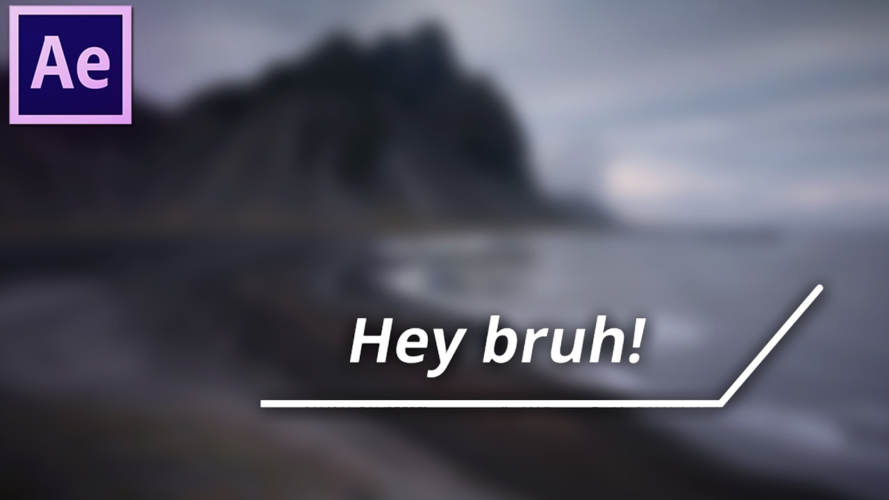 Lower Third After Effects tutorial 🎉 Simple one with mask
