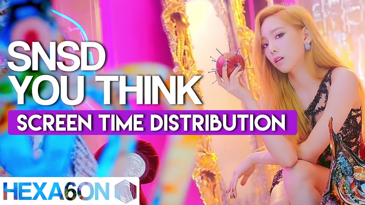 Girls Generation - You Think Screen Time Distribution (Color Coded)