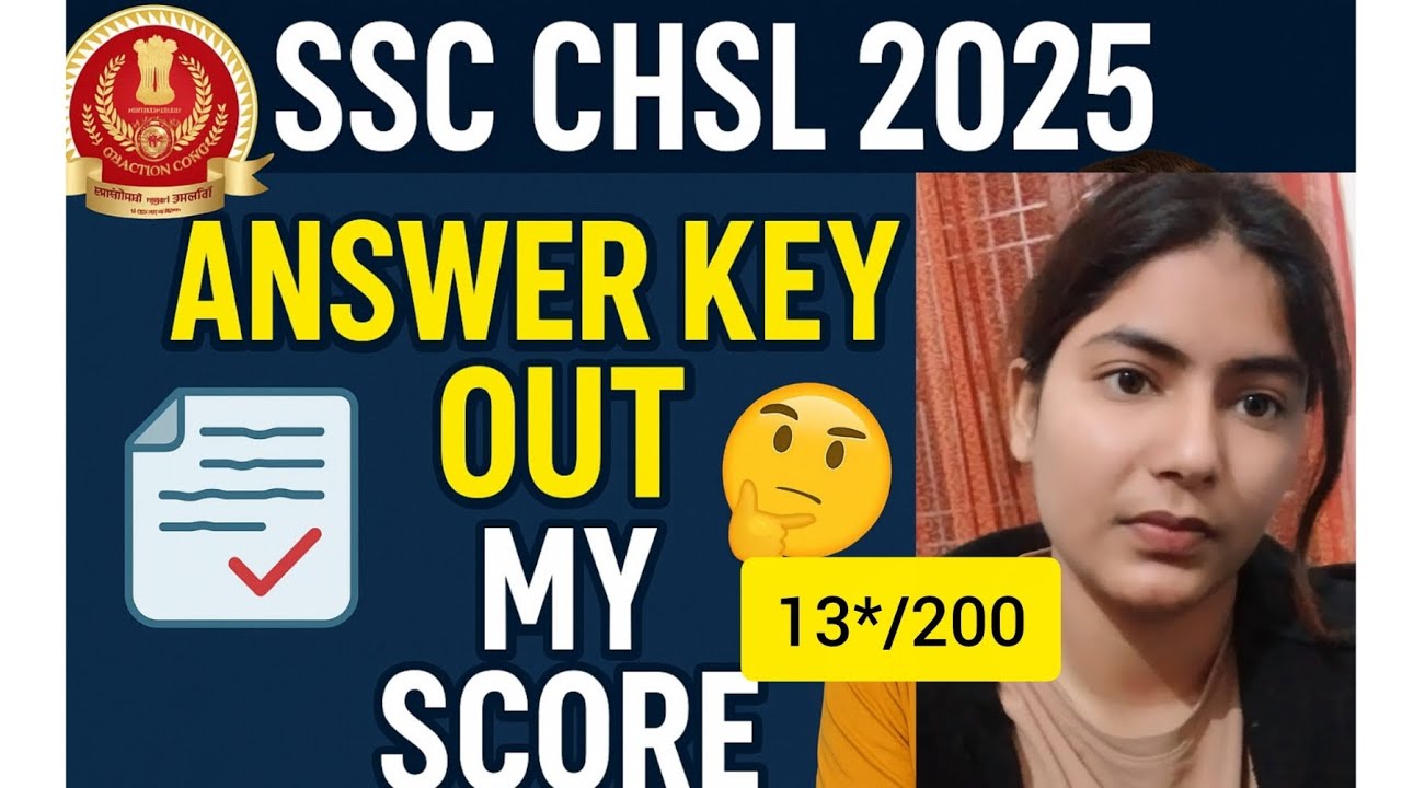 SSC CHSL 2025 answer key out । My score??🤔 Safe score yes or not 🚫📝📚✍️#sscchsl #sscanswerkey 