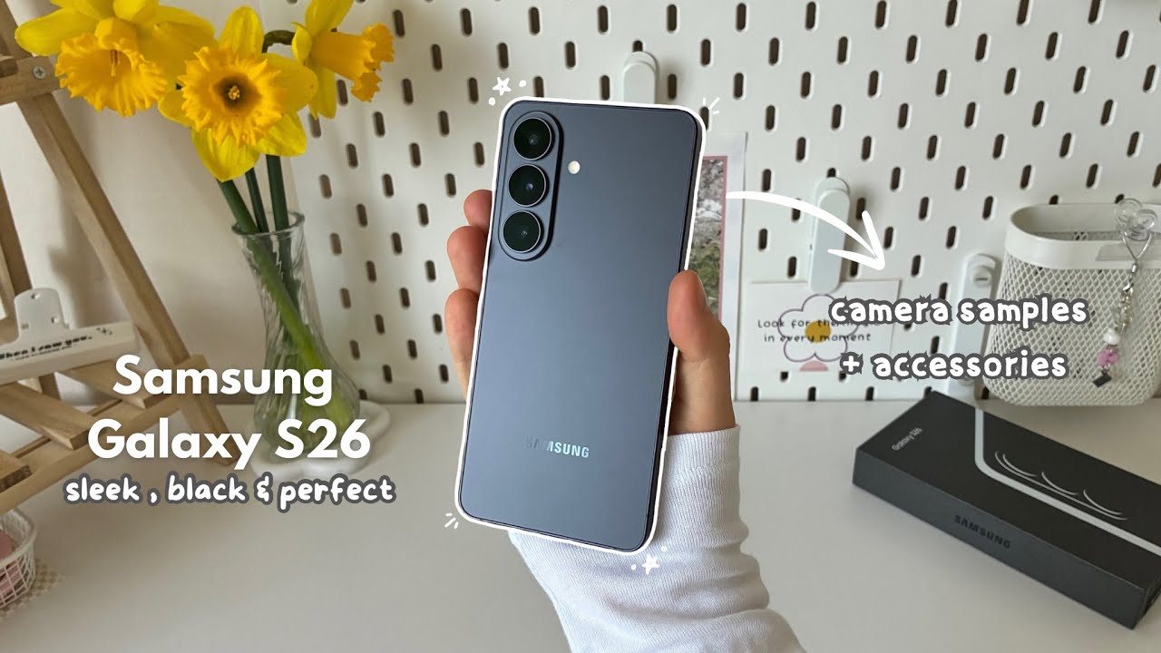 Samsung Galaxy S26 aesthetic unboxing 🐼( camera samples & ESR accessories ) ✨