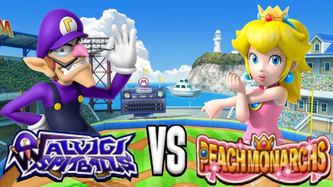 Mario Super Sluggers - Team Waluigi Vs. Team Peach