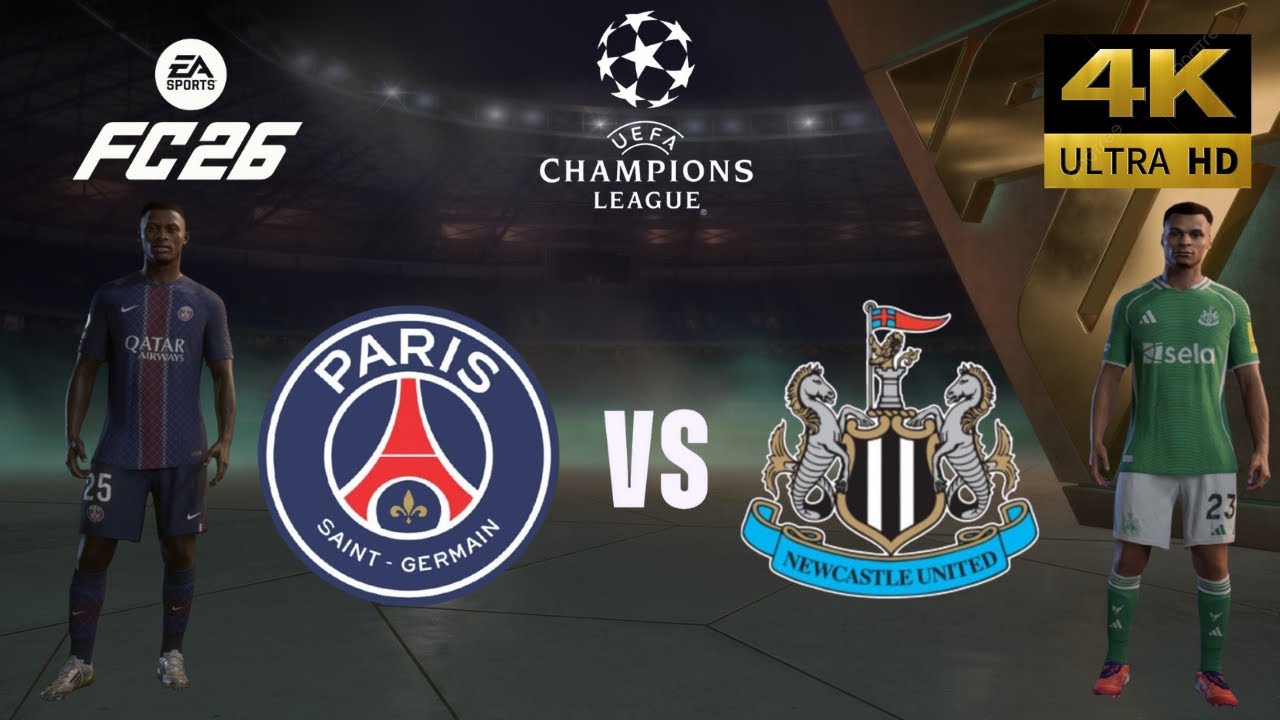 FC 26 - PSG vs Newcastle - All Goals - Champions League 25/26 Full Match - PC [4K60]
