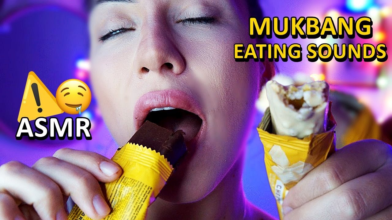 ASMR: COMENDO BARRINHA DE PROTEÍNA (MUKBANG - EATING SOUNDS)