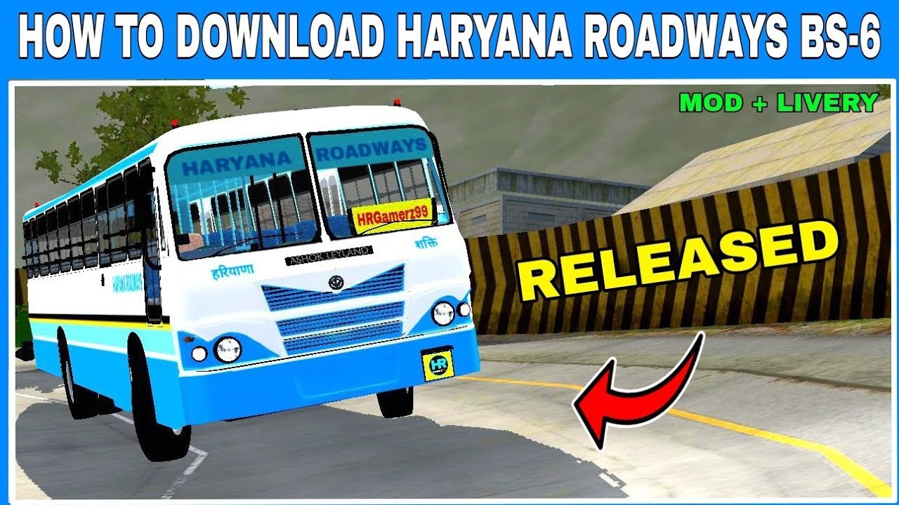 New HARYANA ROADWAYS Bs-6 Mod For Bus Simulator Indonesia | How To Download HARYANA ROADWAYS Bs-6