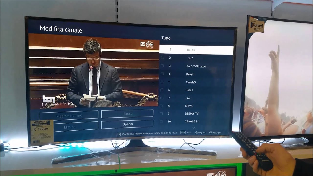 Tutorial come spostare i canali in uno smart tv SAMSUNG