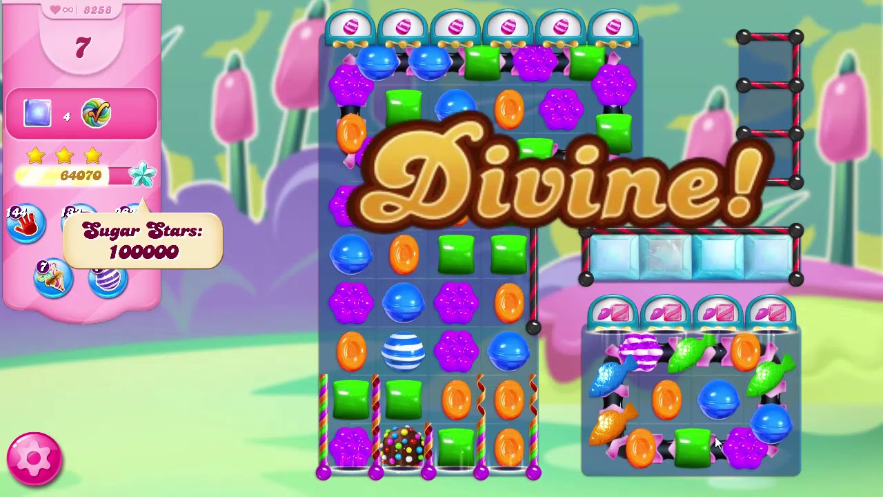 Candy Crush Saga Level 8258 NO BOOSTERS