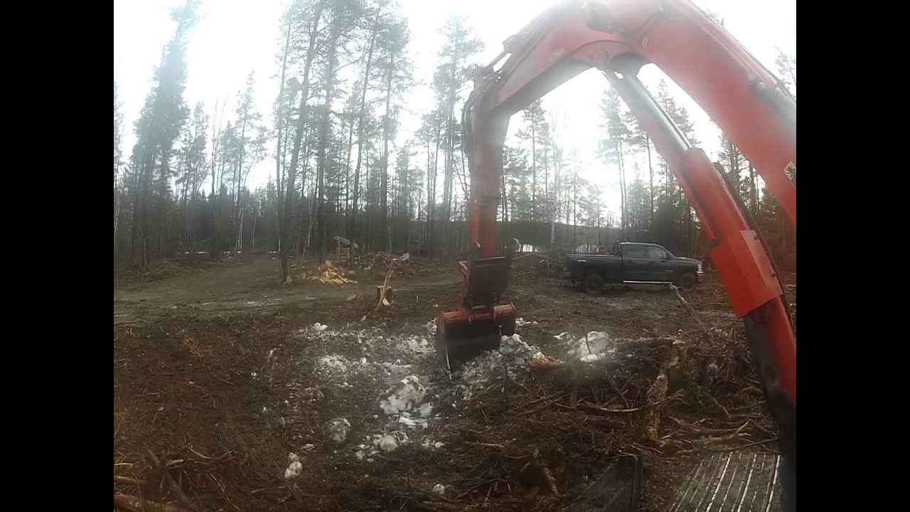 Kubota kx 080 excavator working