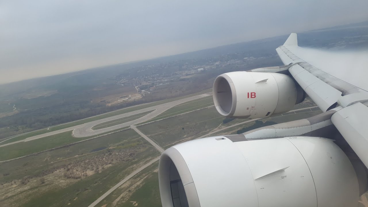 Iberia Airbus A340-600 ✈ Taxi and Takeoff at Madrid Barajas Airport
