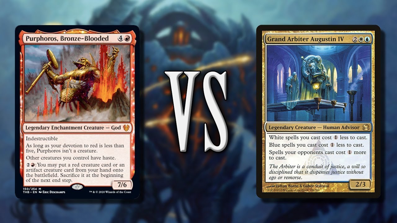 Purphoros Bronze Blooded vs Grand Arbiter Augustin IV | 1v1 Commander EDH gameplay eedi H tribalkai