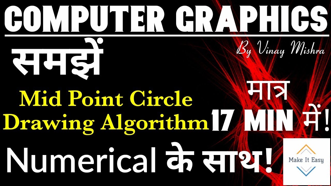 Midpoint Circle Drawing Algorithm with Numerical