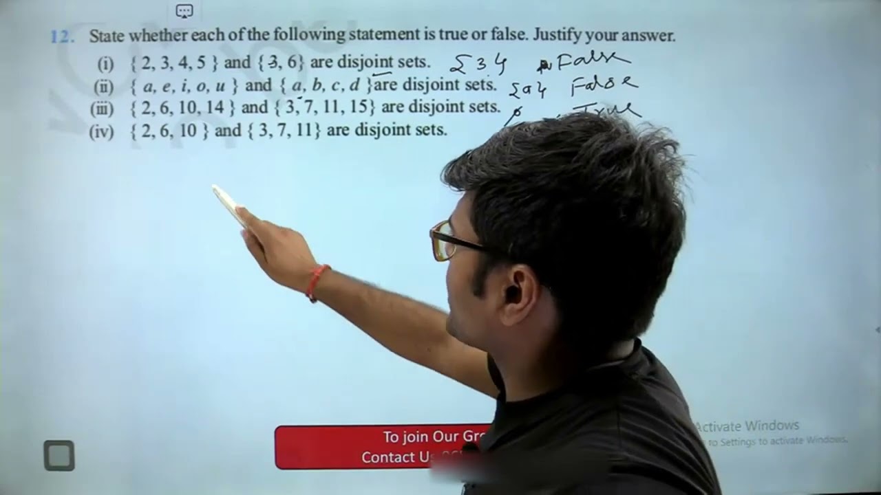 12. State whether each of the following statement is true or false. Justify your answer.(i) {2, 3, 4