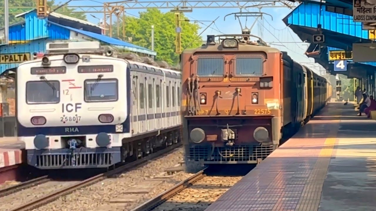 🔥 Fastest Acceleration of Kolkata AC Local Train | Sealdah Main Line Train Videos at Full Speed