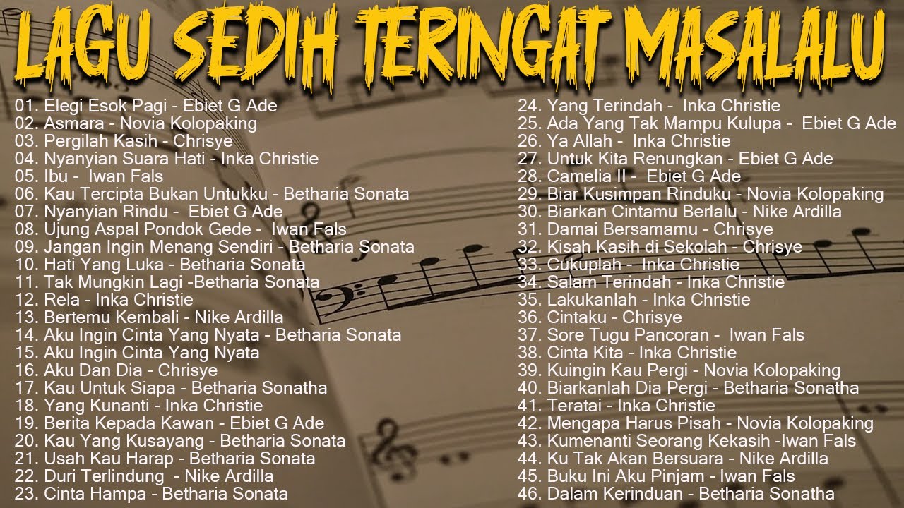 LAGU KENANGAN TERBAIK MASA LALU - BEST HITS TEMBANG KENANGAN