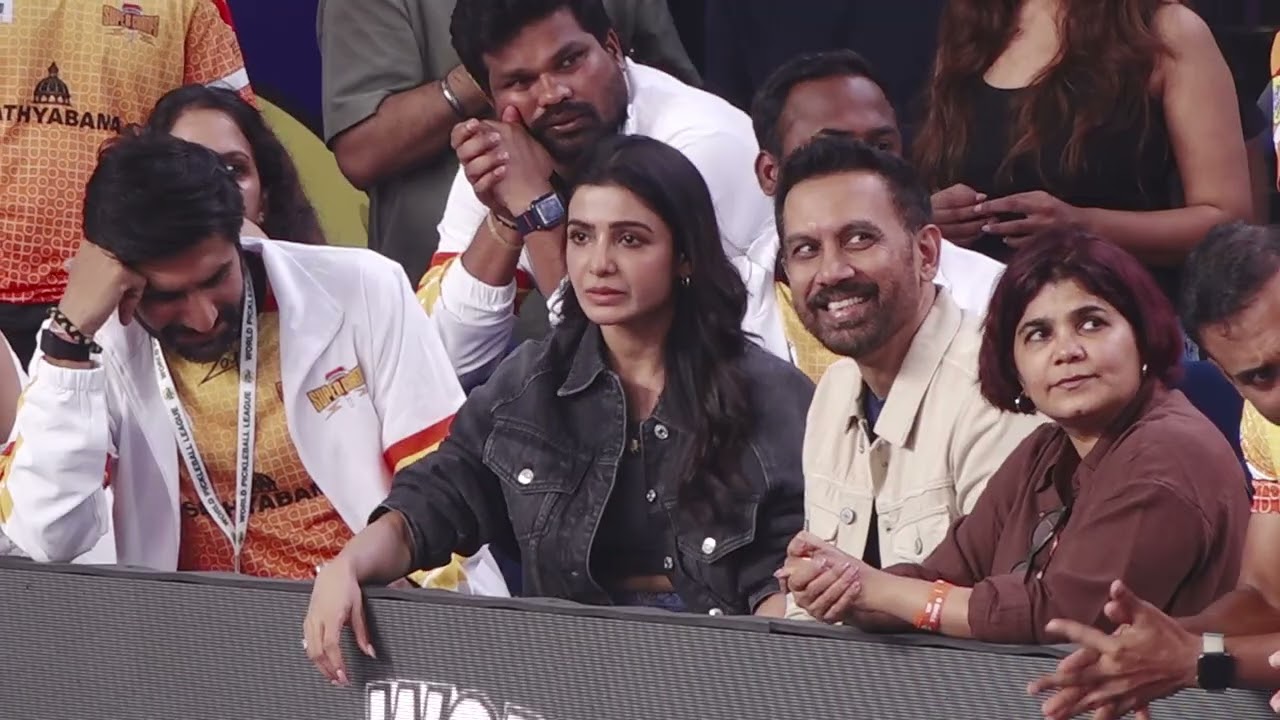 Samantha Ruth Prabhu & Sunil Gavaskar at Pickleball League finale2
