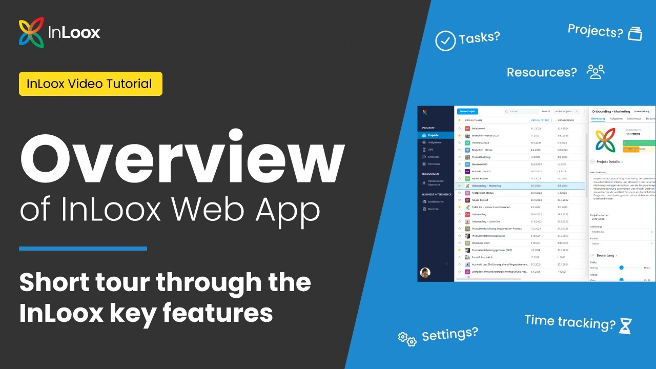 Overview of InLoox Web App | Features of the project management software