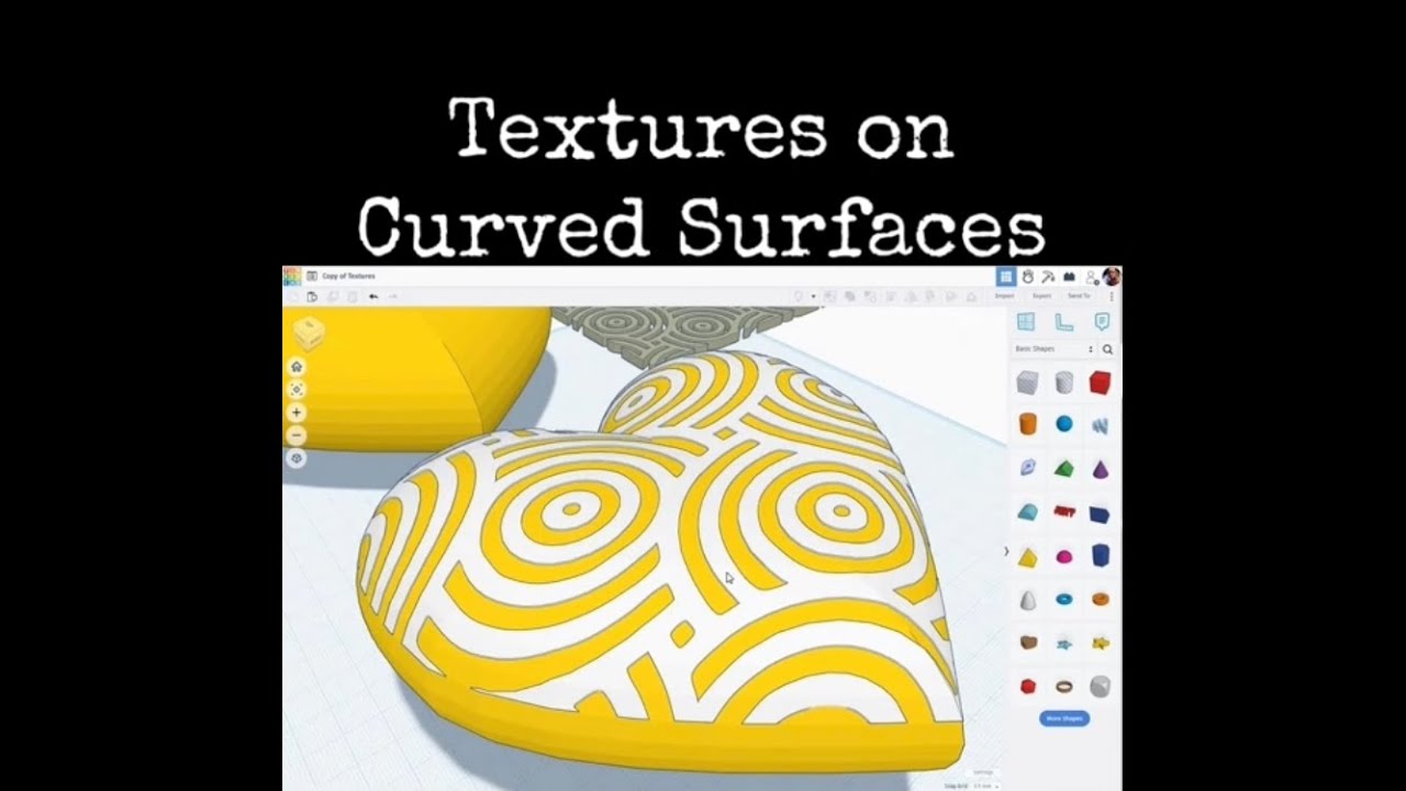 Советы по TinkerCAD! Рельефные текстуры на изогнутых поверхностях. #tinkercad #caddesign #3dprint...