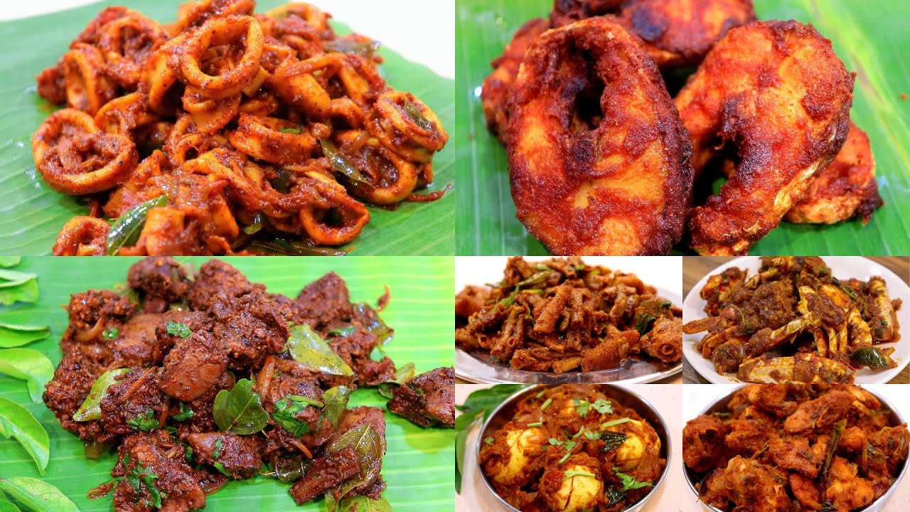 7 விதமான அசைவ வறுவல் விருந்து | 7 Non Veg Varuval Recipe | Varuval Recipe in Tamil