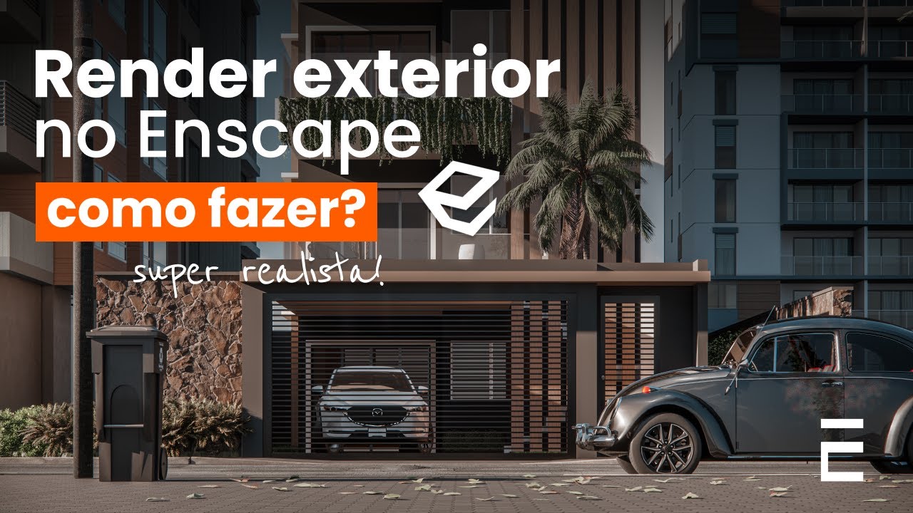 Render de exterior no Enscape I Como deixar REALISTA?