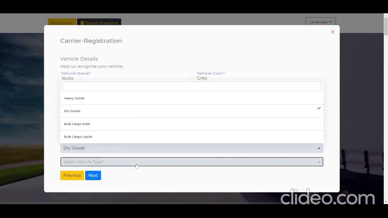 mocourse.mu Carrier Registration