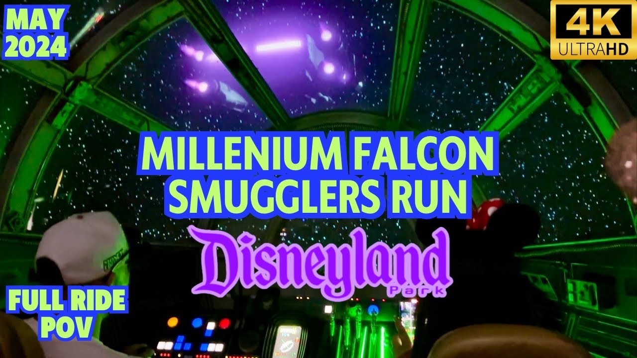 Millenium Falcon Smugglers Run POV-Disneyland Rides 2024 in 4K