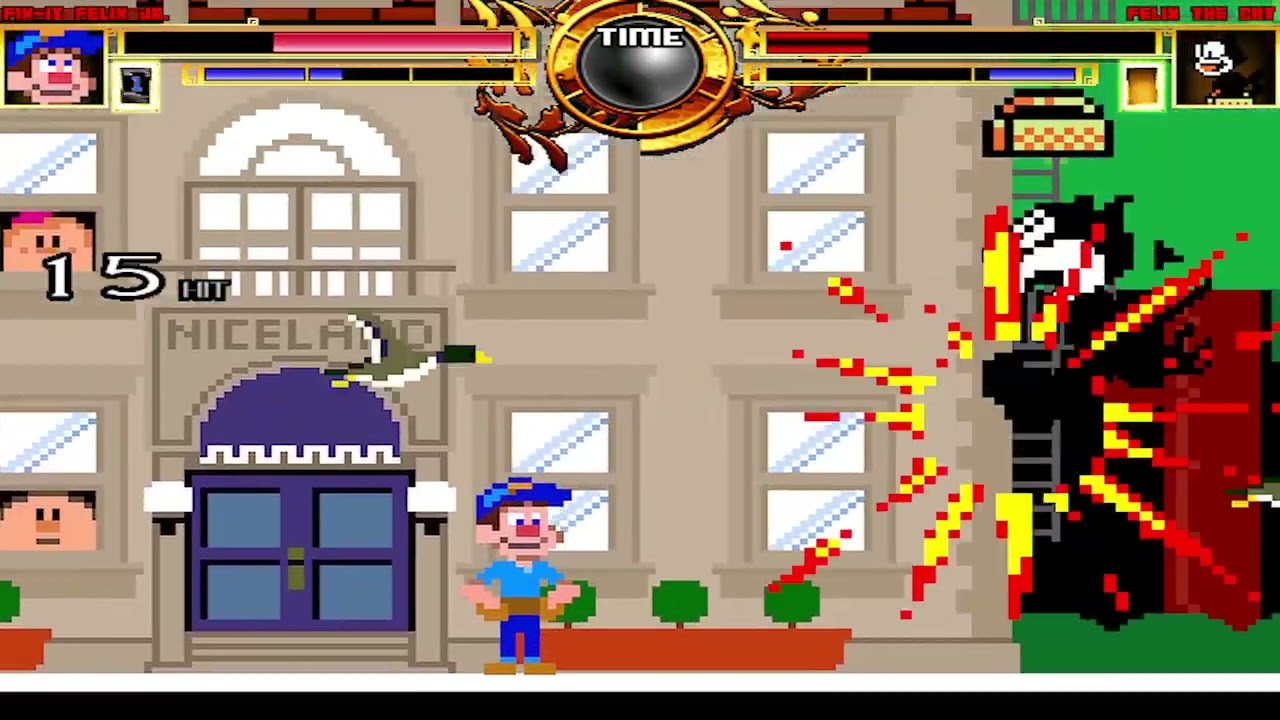 NICK54222 MUGEN: Fix-It Felix Jr. VS Felix the Cat