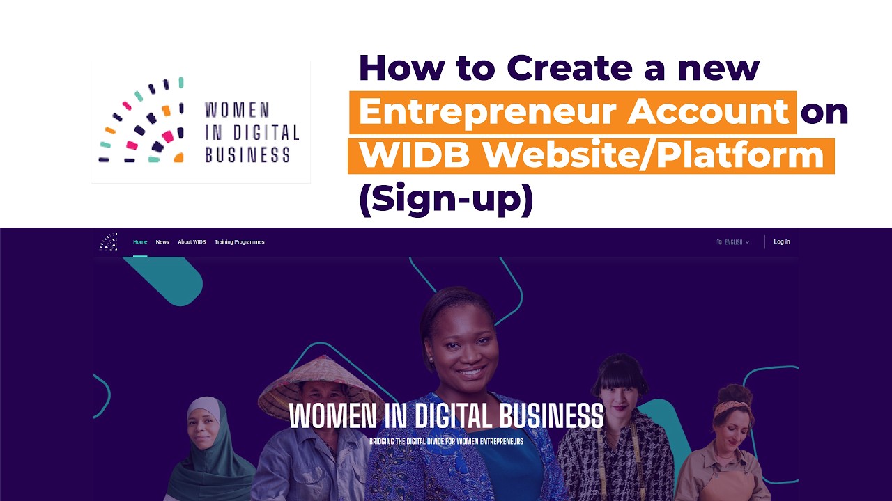 How to Create a new Account as an Entrepreneur on WIDB Platform (WIDB Sign-up)
