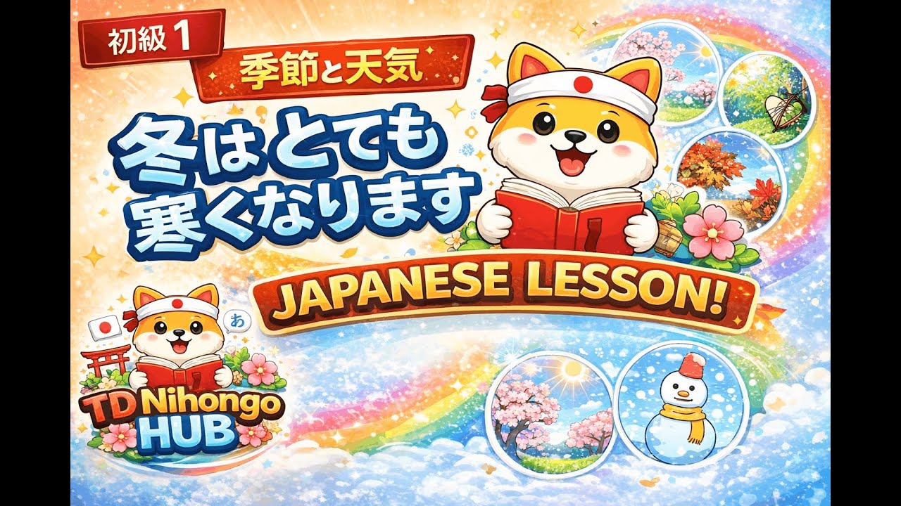 👉 Japanese Seasons & Weather Part 2 | 冬はとても寒くなります | Lesson 3 | TD Nihongo Hub