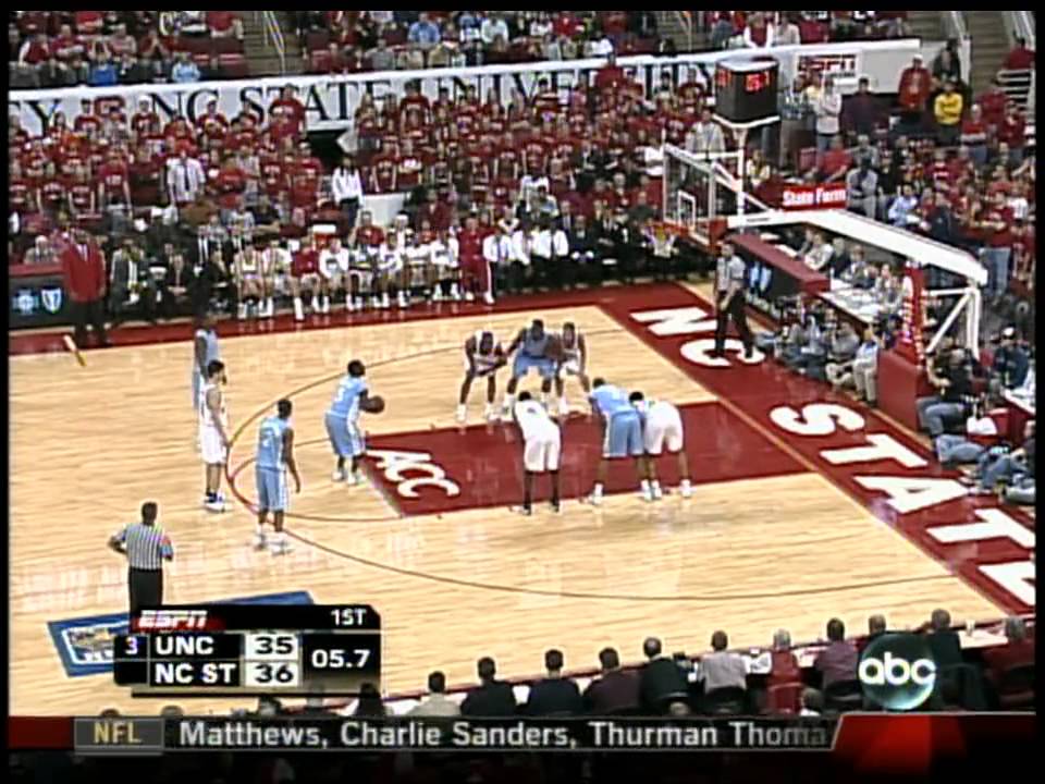 2007.02.03 #3 North Carolina Tar Heels at NC State Wolfpack Basketball
