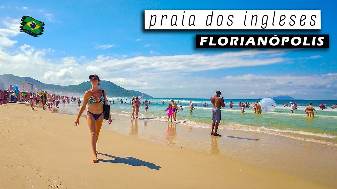 🇧🇷 Walking on INGLESES BEACH in Florianópolis — Santa Catarina, Brazil 【 4K UHD 】