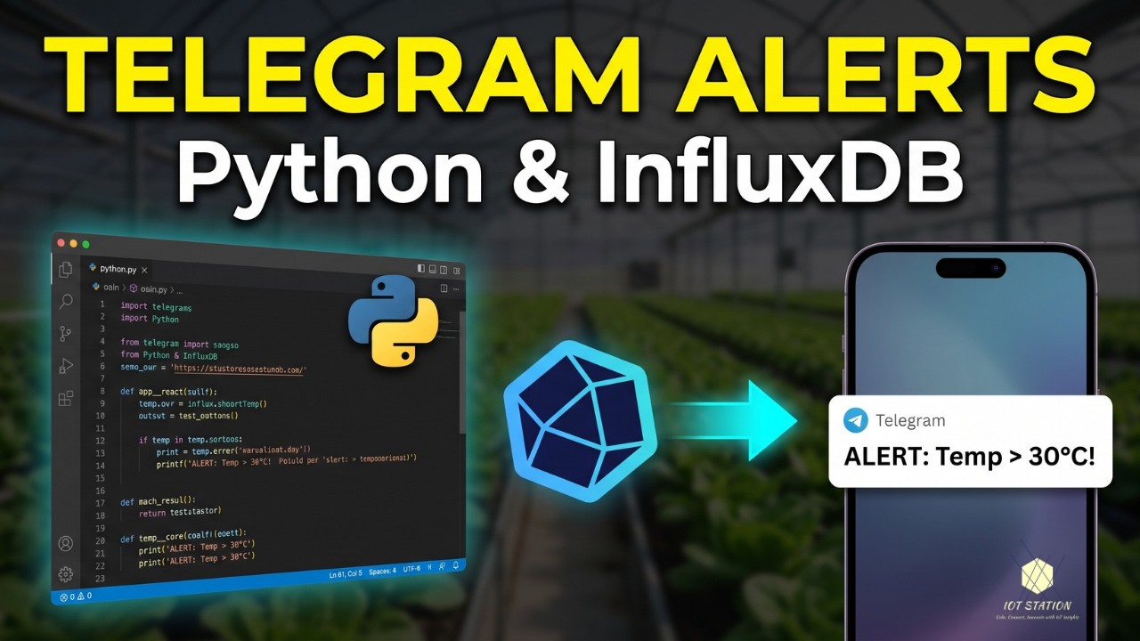Система оповещений IoT на Python: чтение данных из облака InfluxDB и отправка уведомлений в Teleg...