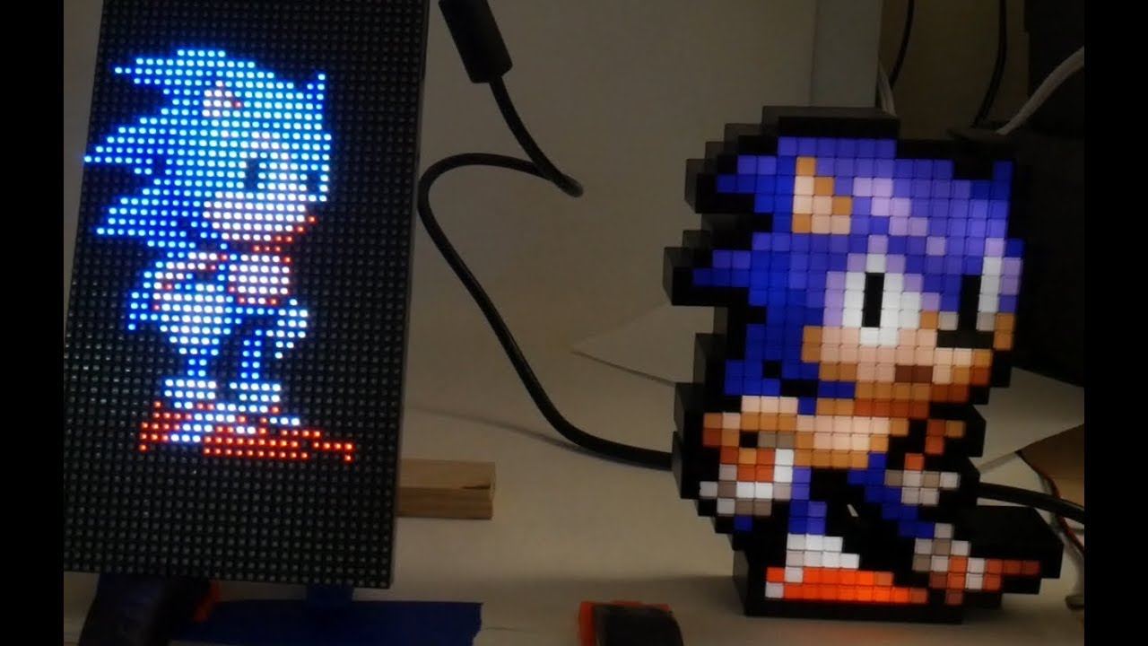 Animated LED Sonic Pixel Frame with ESP8266 & Arduino