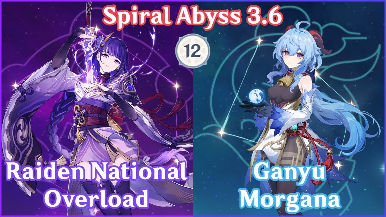Spiral Abyss 3.6 - Raiden National Overload x Morgana Full Star Clear! Morgana vs Trio Kenki again!?