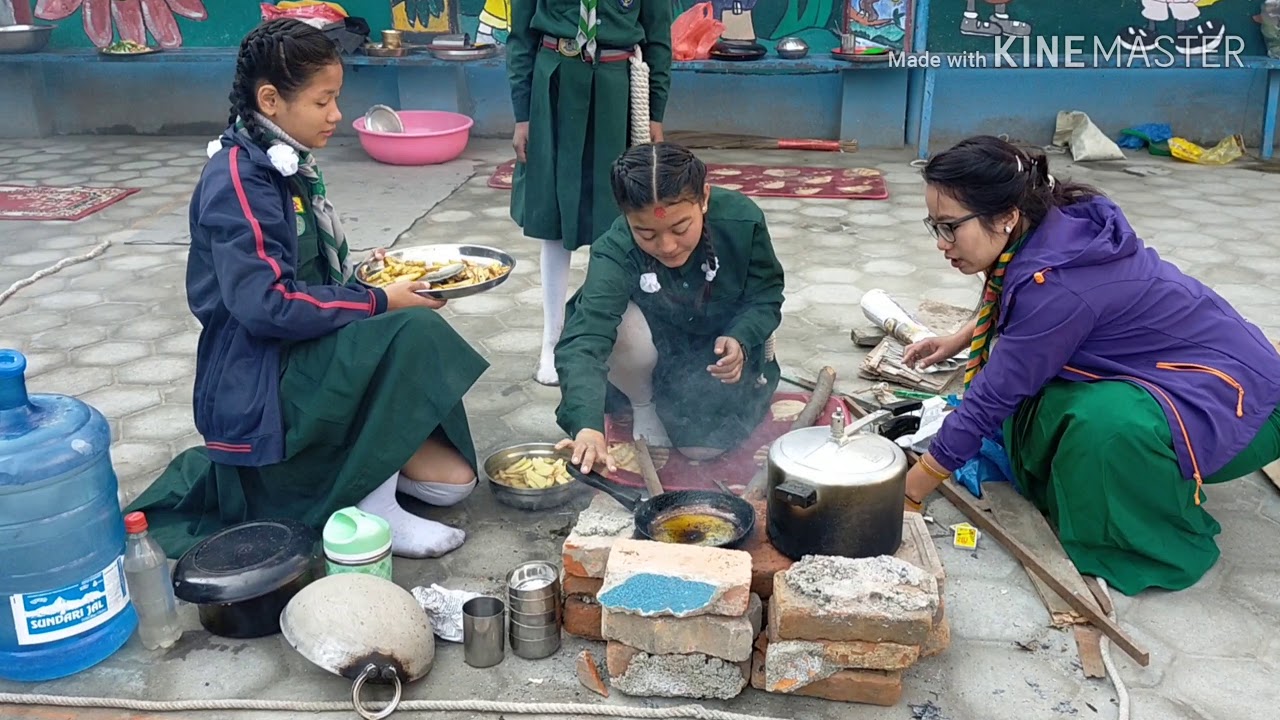 Scout Cooking competition in Kamyak school
