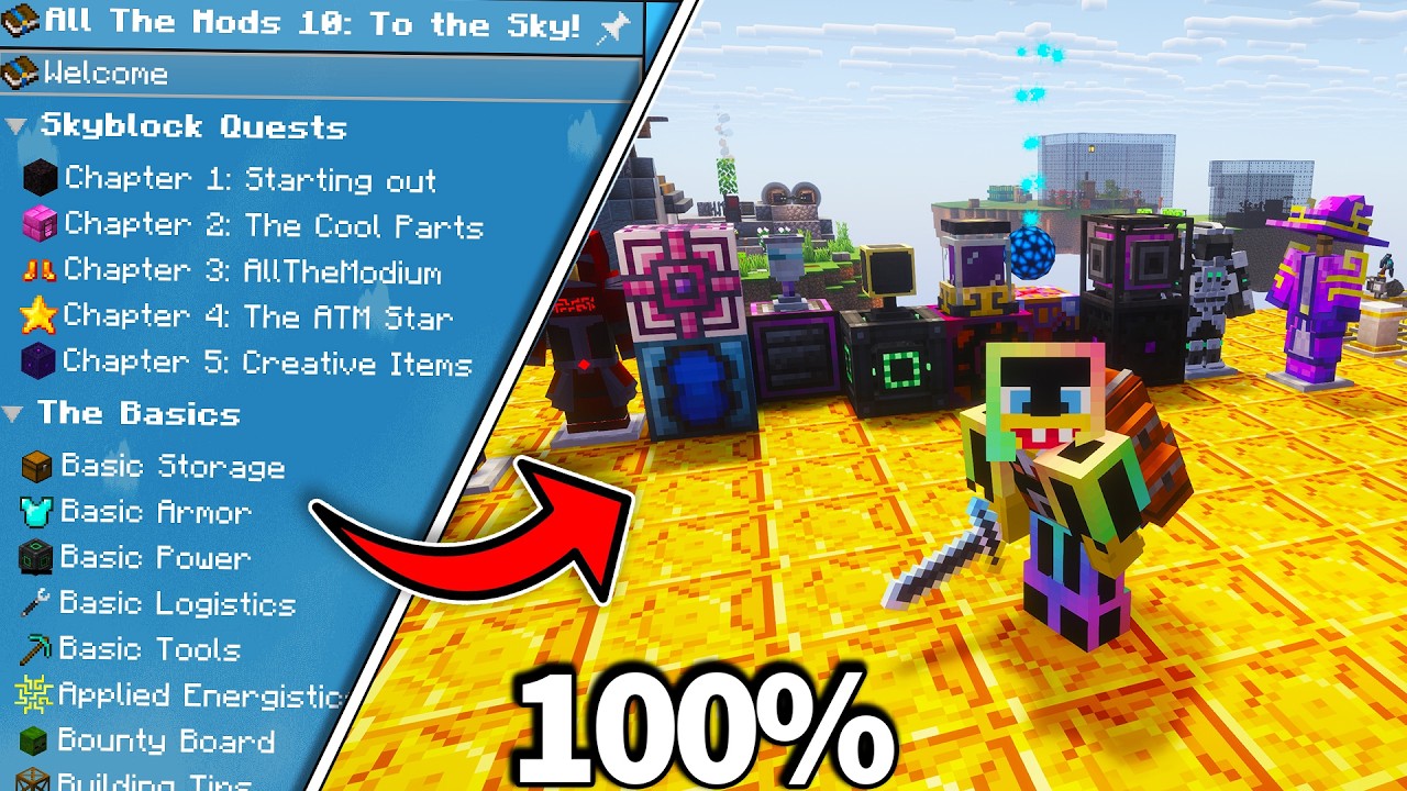 I 100%'d  ALL THE MODS 10 TO THE SKY...It Drove me crazy