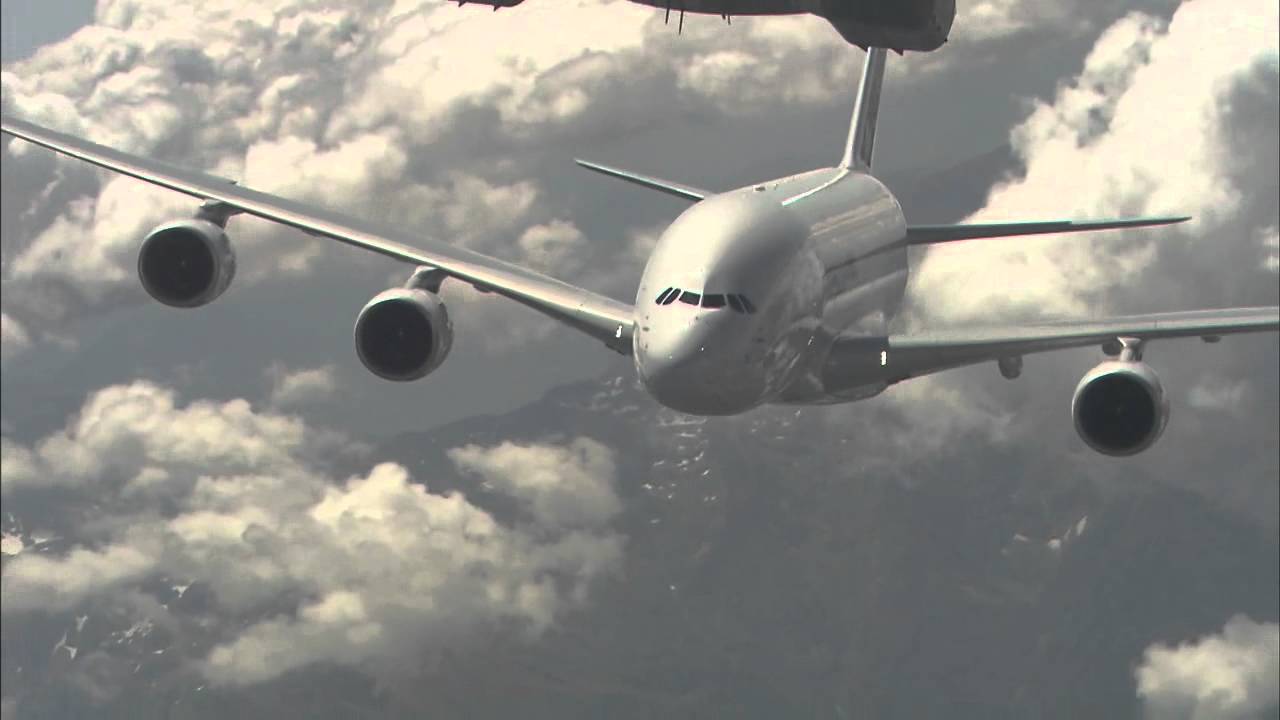 A380 and A400M in formation flight