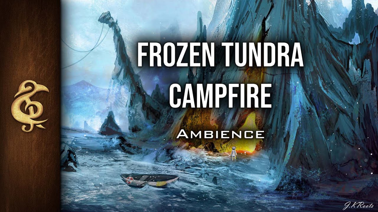 Frozen Tundra Campfire | Exploration Ambience | 1 Hour #dnd