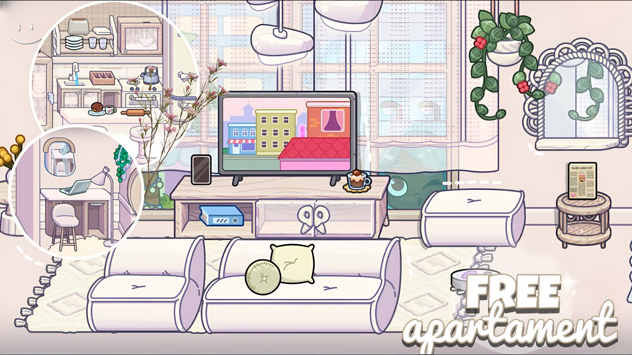 🤍✨ APARTAMENTO GRÁTIS AESTHETIC | DECORAÇÃO IDEIA NO AVATAR WORLD DA PAZU