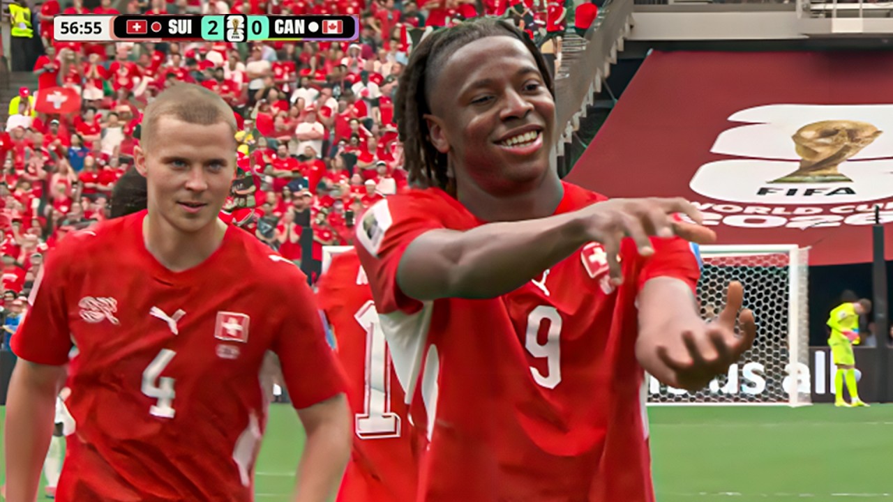 Johan Manzambi Goal vs Canada| Switzerland vs Canada 2-0 Highlights | FIFA World Cup 2026