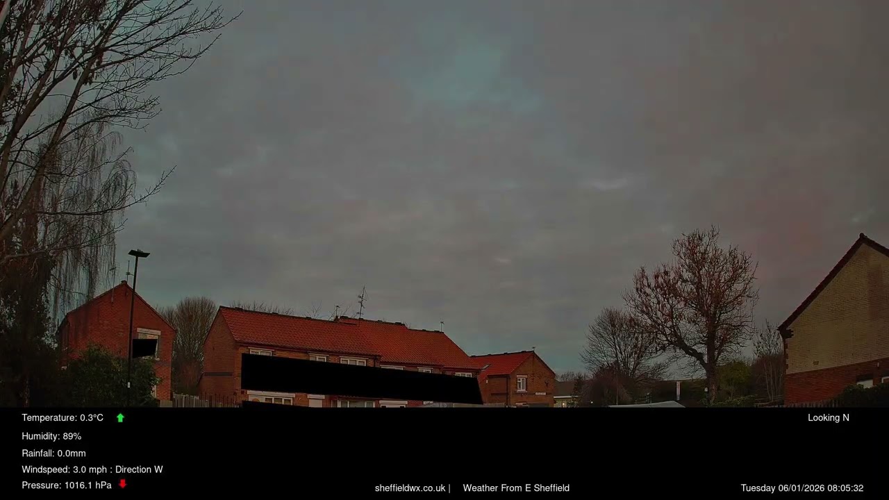 Time-Lapse 06 January 2026  - Sheffield UK