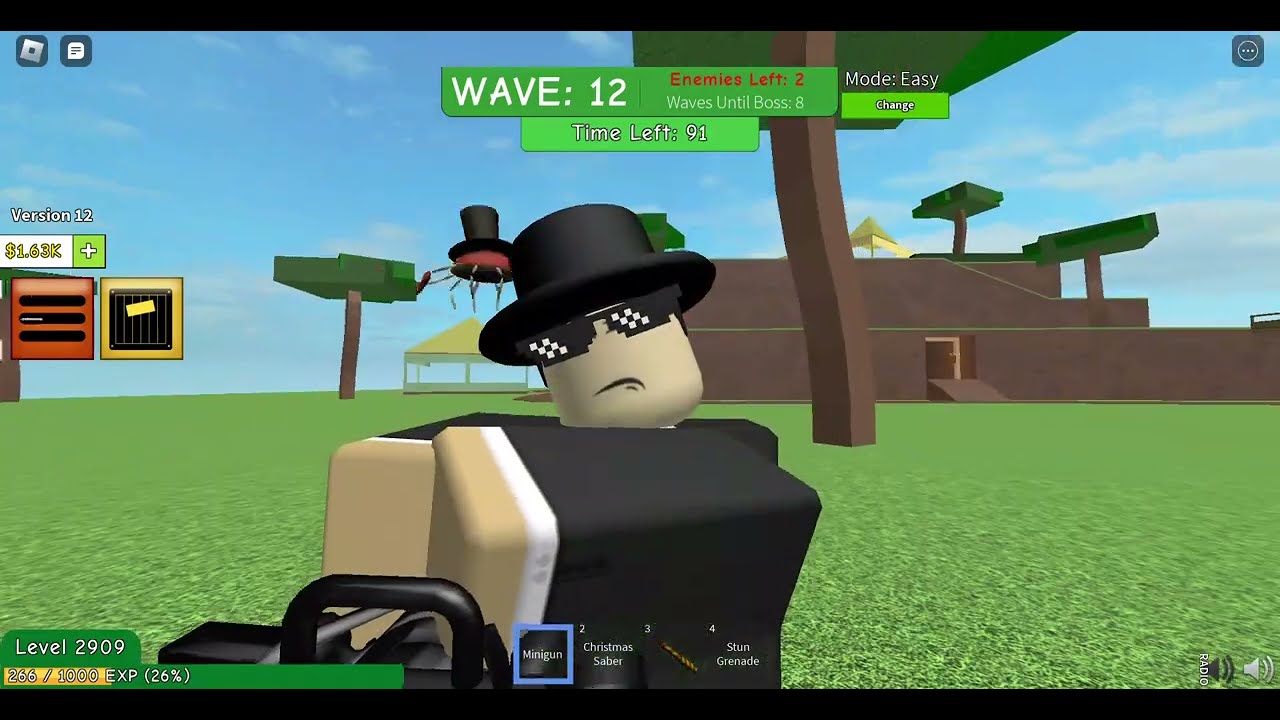 Getting The Minigun in Roblox Zombie Attack!