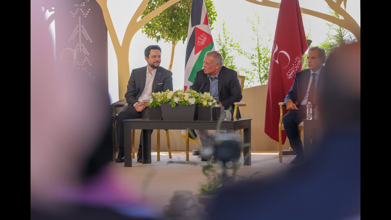 من زيارة جلالة الملك عبدالله الثاني، يرافقه سمو ولي العهد، لمحافظة الطفيلة بمناسبة اليوبيل الفضي