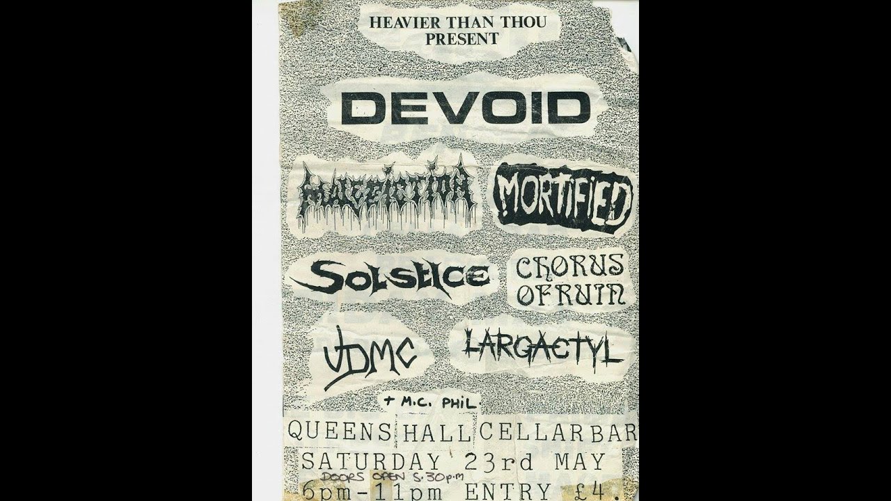 Malediction - Queens Hall Cellar Bar, Bradford, England, 23/05/1992.