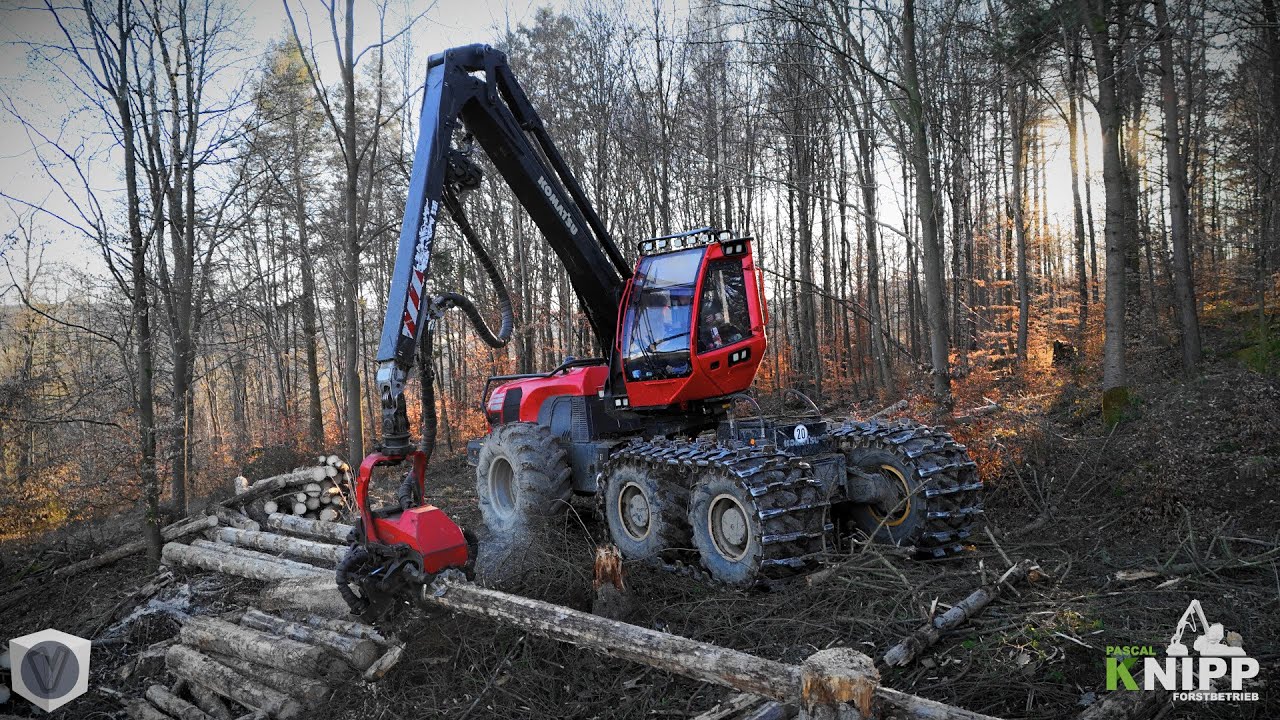 Holzernte mit KOMATSU 951 *Pure Sound* | Forstbetrieb Knipp [4K]