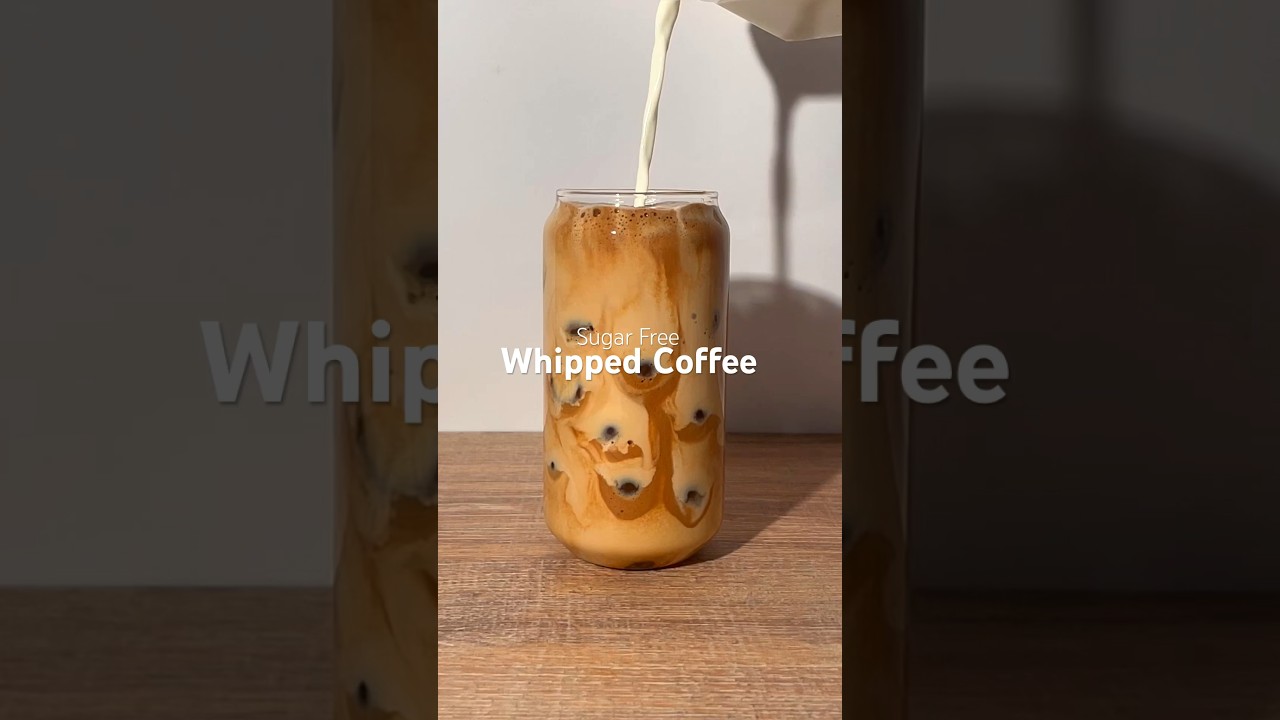 Sugar Free Whipped Coffee | Only 10 calories! ☕️🤎 #coffee #icedlatte #icedcoffee #homecafe