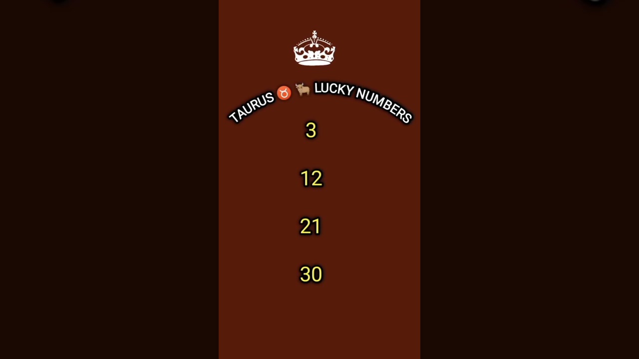 TAURUS ♉🐂 LUCKY NUMBERS #viral #subscribe #youtube #short #shortvideo #youtubeshorts
