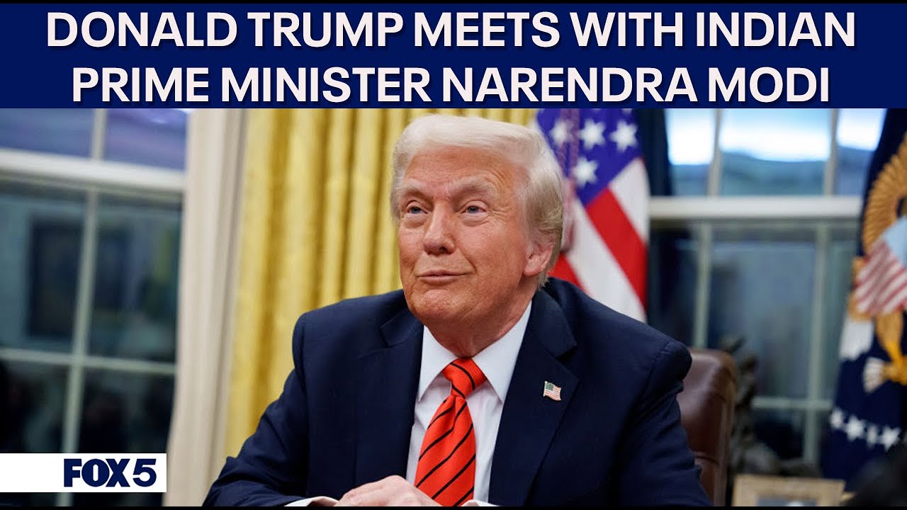 President Donald Trump meets with Indian Prime Minister Narendra Modi
