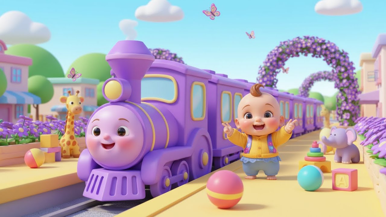 Canción del Tren de Colores 🚂🌈 | Canción Infantil Educativa | Baby Song Español para Niños 🎶