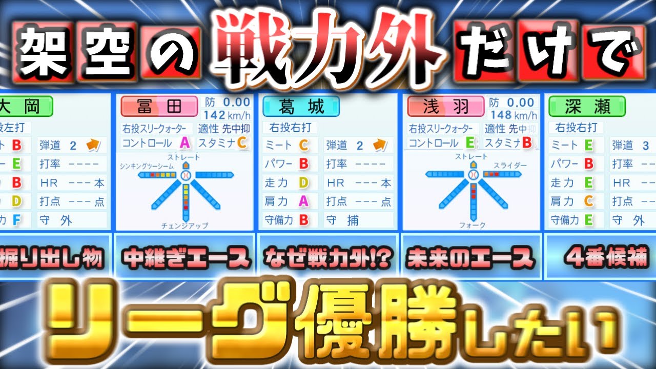 架空の戦力外選手だけでリーグ優勝したい【パワプロ2025】ペナント