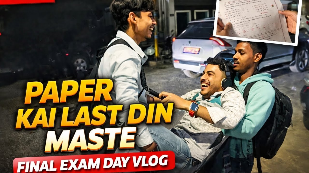 Aj tha lest paper 🥳or kere masti@KrishnaShramaVlogs 